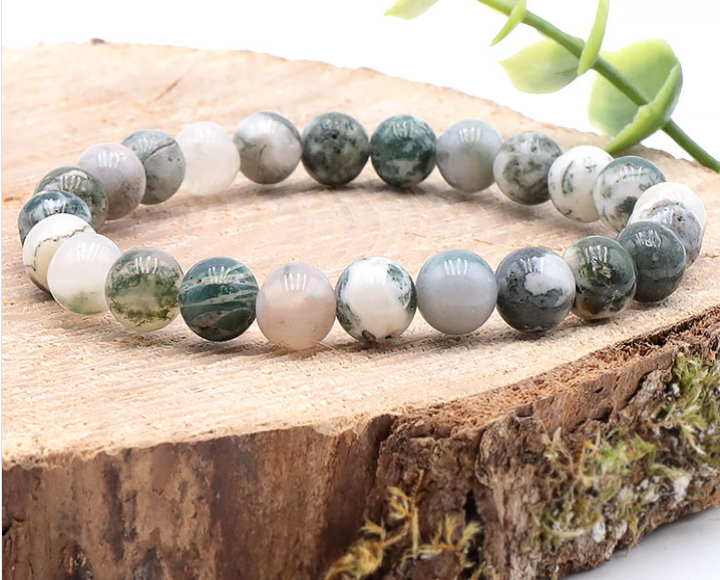 🌿Bracelet boule Agathe Arbre 8mm