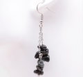 ✨Boucles d'oreilles Obsidienne noire