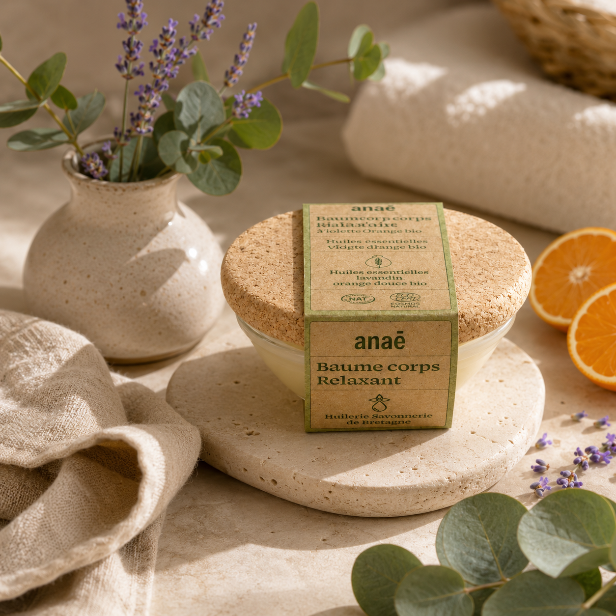 🌿Baume Relaxant Chanvre HE lavandin/orange douce