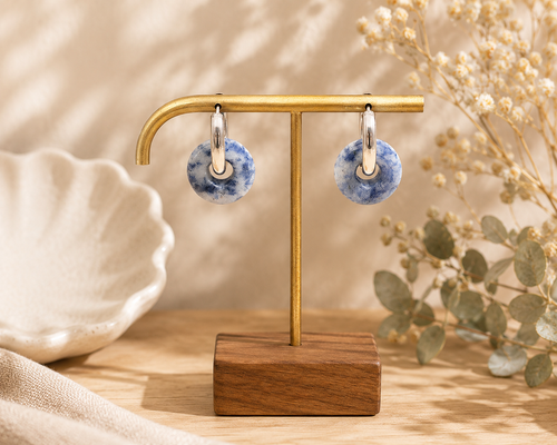 ✨Boucles d'oreilles sodalite